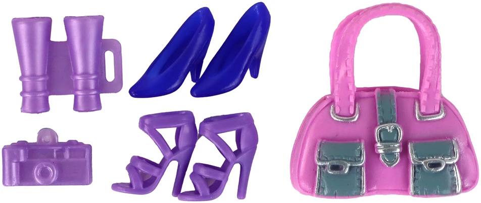 Lean Toys Lėle su žydra suknele ir priedais