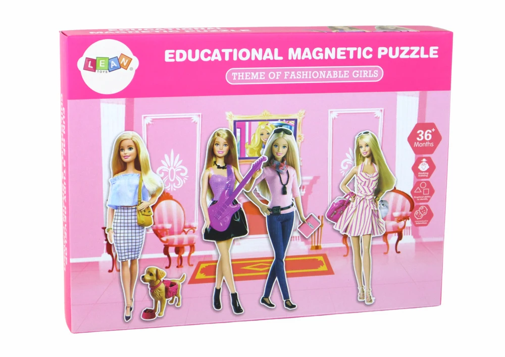 Edukacinis magnetinis žaidimas Lean Toys Lėlių apranga