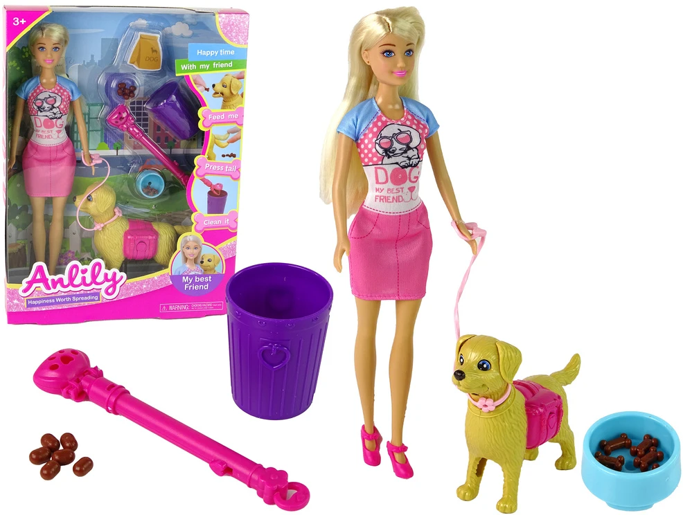 Lean Toys Lėlės rinkinys su augintiniu