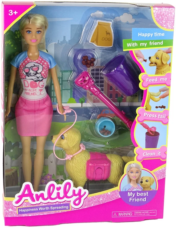 Lean Toys Lėlės rinkinys su augintiniu