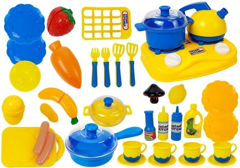 Lean Toys Plastikiniai Virtuvės Indai Vaikams, 26x23x15 cm