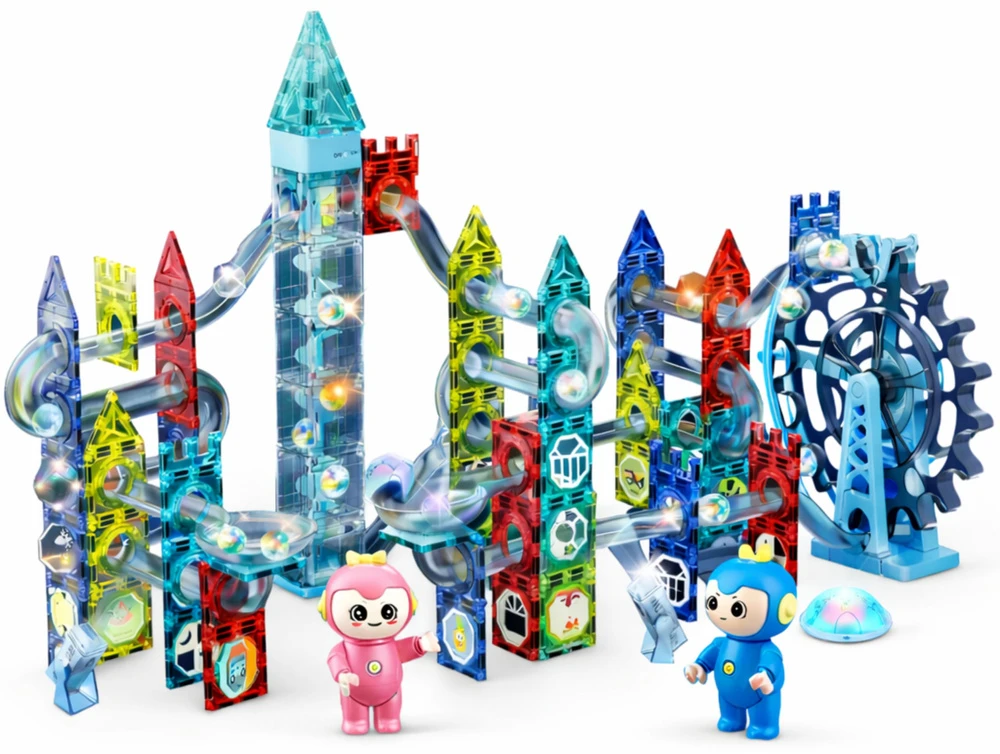 Lean Toys Magnetiniai blokeliai 118 vnt.