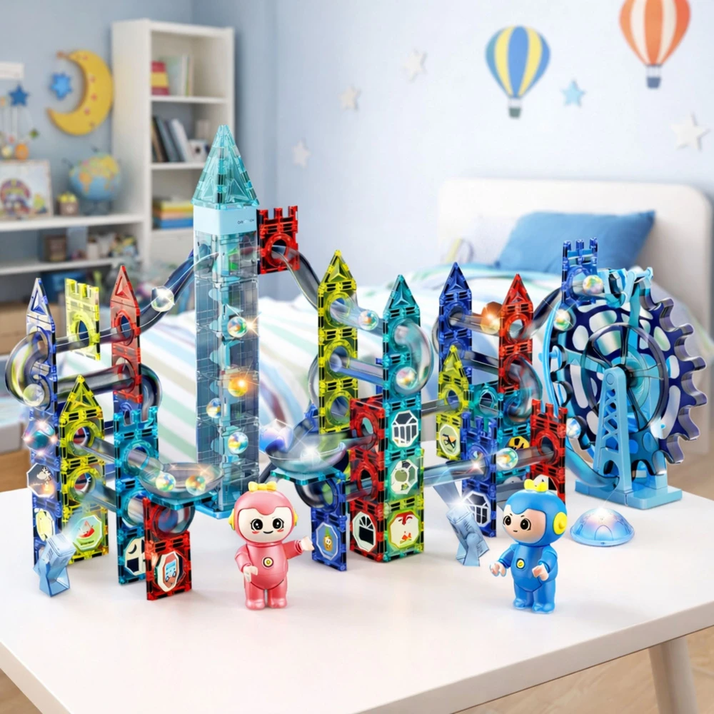 Lean Toys Magnetiniai blokeliai 118 vnt.