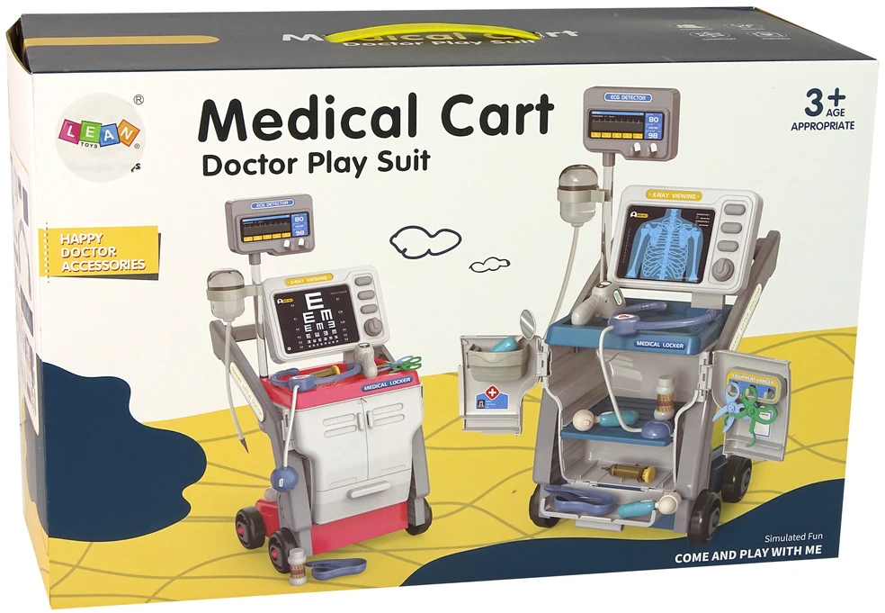 Žaislinis daktaro rinkinys su stovu Lean Toys
