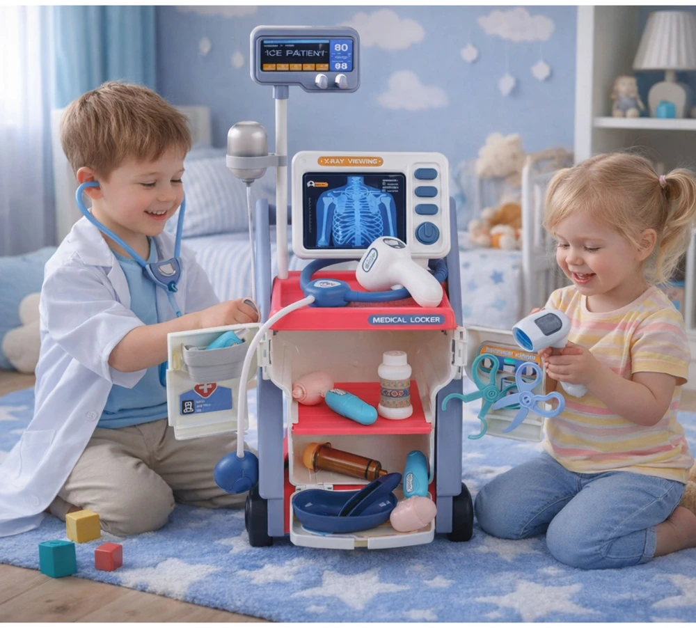 Žaislinis daktaro rinkinys su stovu Lean Toys