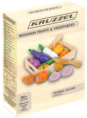 Kruzzel Medinių vaisių ir daržovių pjaustymo lentelių rinkinys Z23543