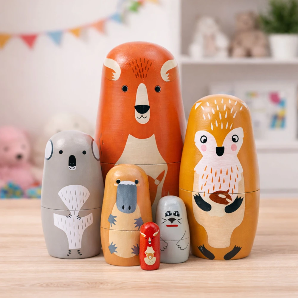 Lean Toys Matrioska dėlionė 6 vnt.