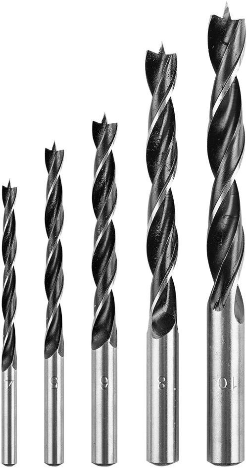 Grąžtas Zestaw Rinkinys Medžio grąžtų rinkinys: 4, 5, 6, 8, 10 mm, 5 vnt.