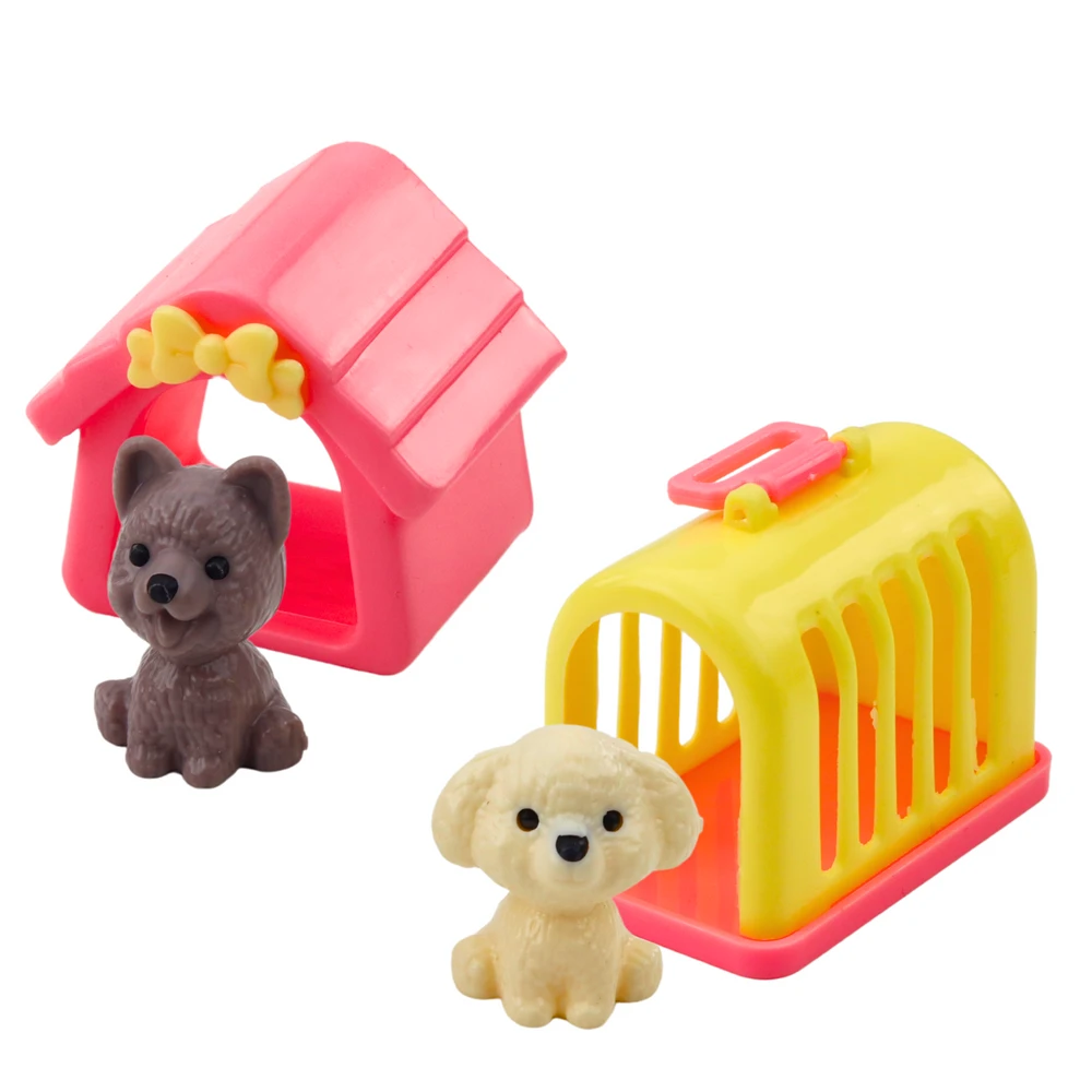 Lean Toys Lėlė su Šuniuku, Būdele ir Nešykle