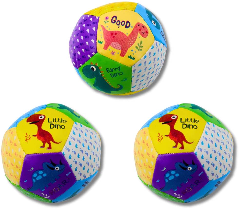Lean Toys Minkštų dinozaurų kamuoliukų rinkinys vaikams
