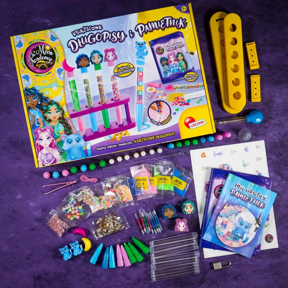 Lisciani Rinkinys „Moon Academy“ kūrybinis rinkinys „Moon Pens and Dienoraštis“