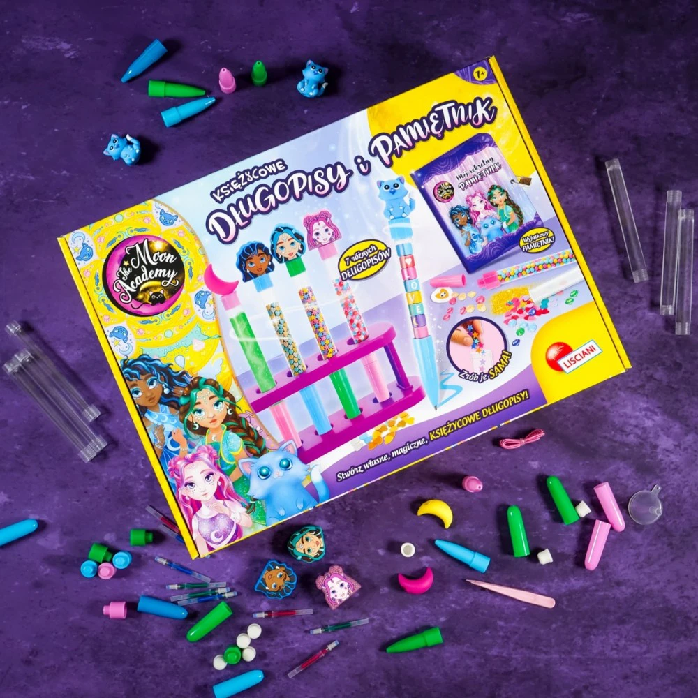 Lisciani Rinkinys „Moon Academy“ kūrybinis rinkinys „Moon Pens and Dienoraštis“