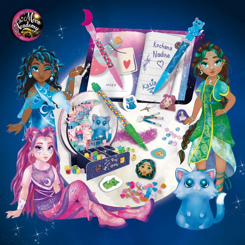 Lisciani Rinkinys „Moon Academy“ kūrybinis rinkinys „Moon Pens and Dienoraštis“