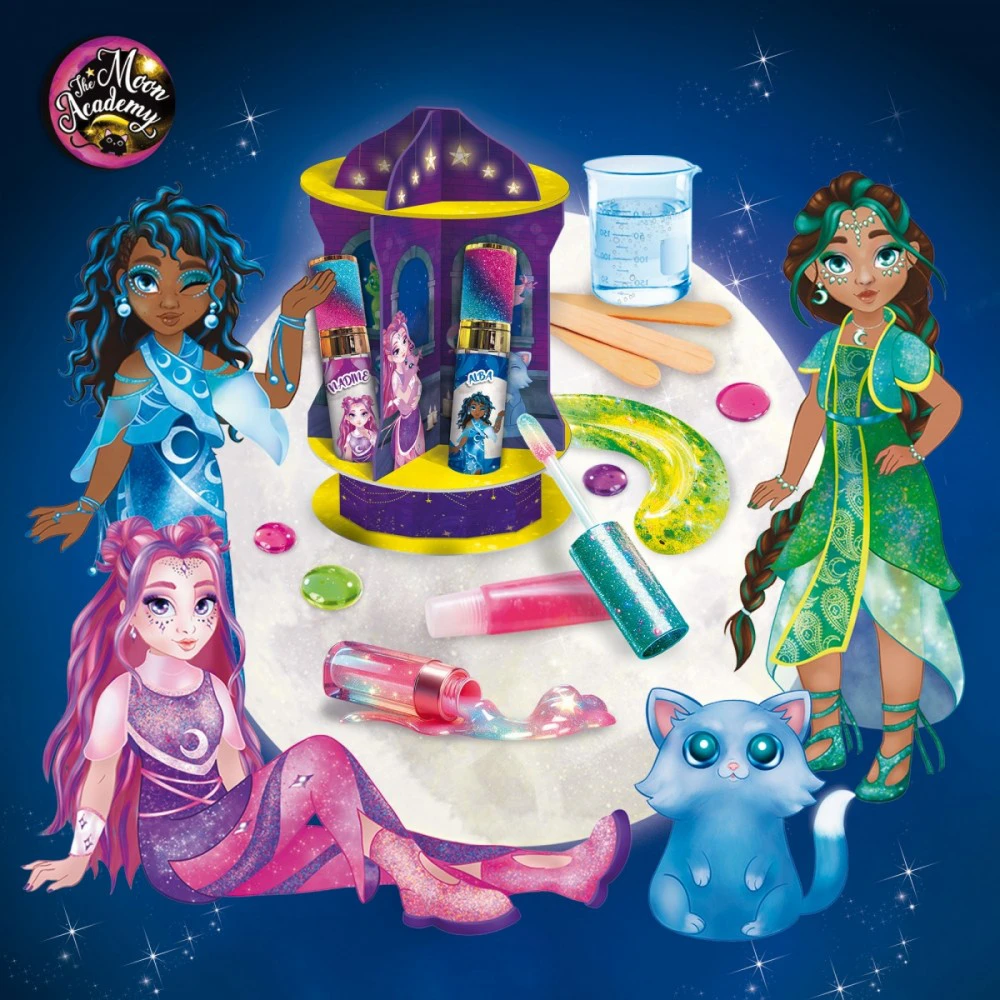 Lisciani Rinkinys „Moon Academy“ rinkinys – „Moon“ lūpų blizgiai