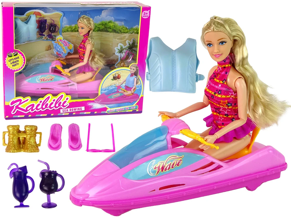 Lean Toys Lėlės rinkinys Motorinė valtis