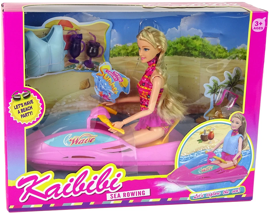 Lean Toys Lėlės rinkinys Motorinė valtis