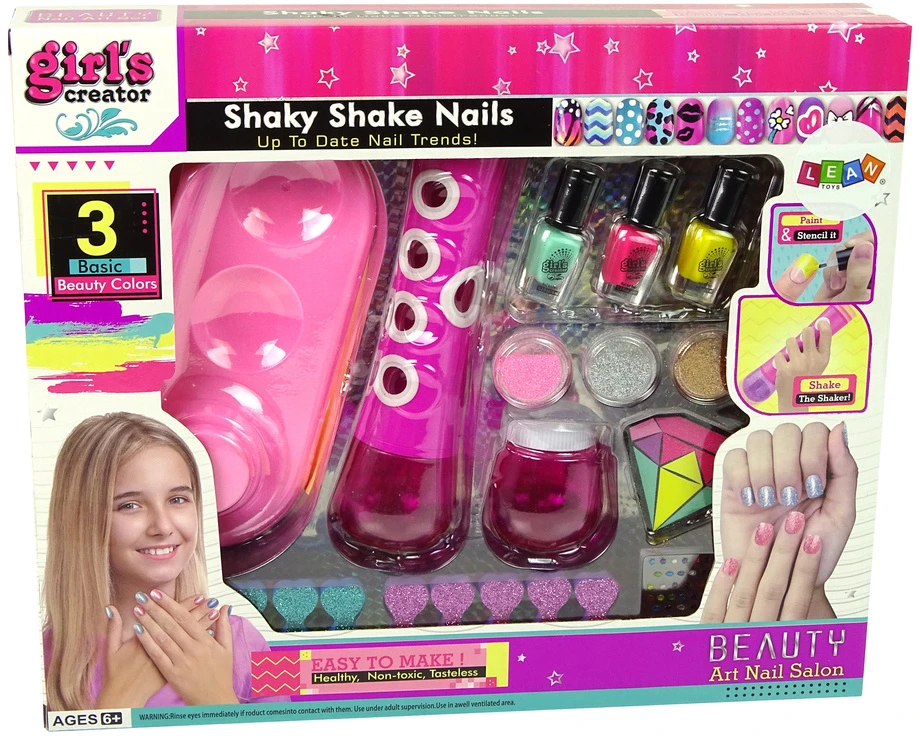 Lean Toys Nagų dažymo rinkinys vaikams Glitter Dispenser