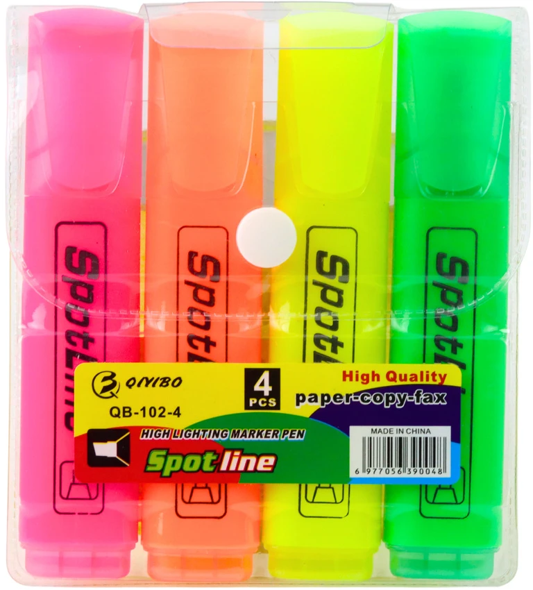 Lean Žymekliai SuperLiner neoniniai, 4 vnt.