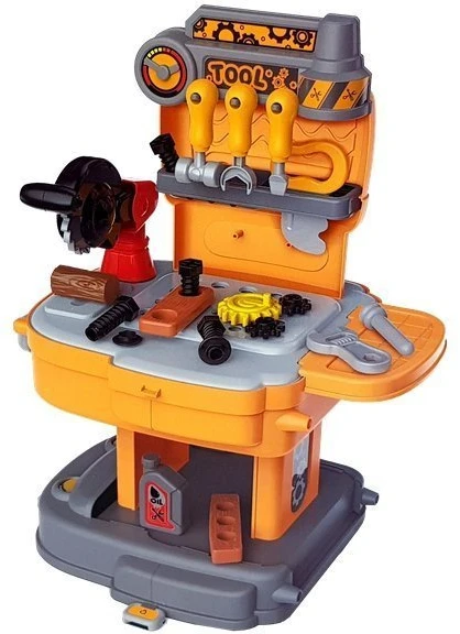 Lean Toys Įrankių rinkinys kuprinėje – dirbtuvės mažajam meistrui