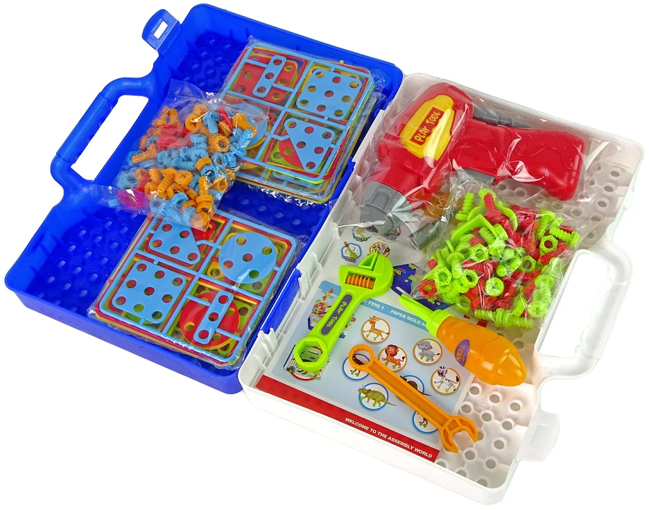 Lean Toys 3D Dėlionė lagaminėlyje su atsuktuvu, 450 dalių