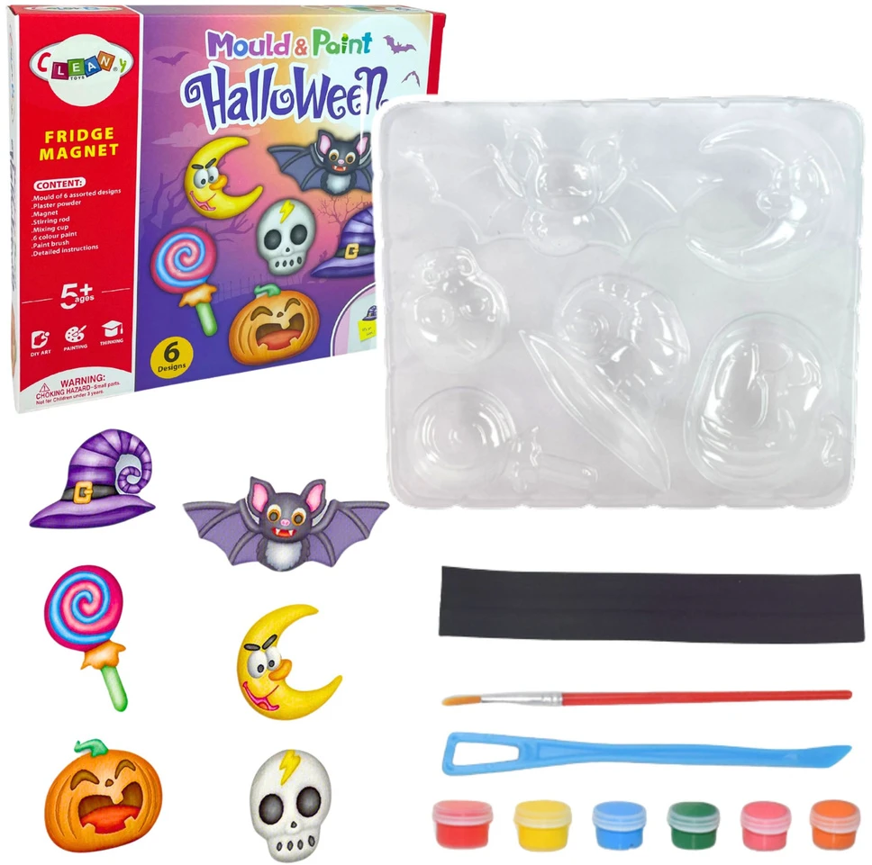 Lean Toys Helovino magnetų rinkinys vaikams nuo 3 metų