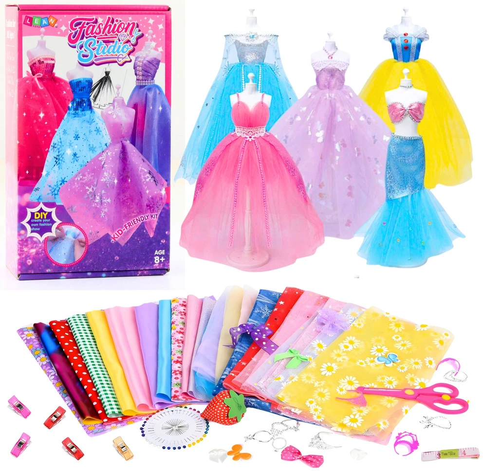 Lean Toys Drabužių kūrimo rinkinys lėlėms