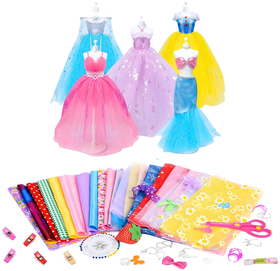 Lean Toys Drabužių kūrimo rinkinys lėlėms