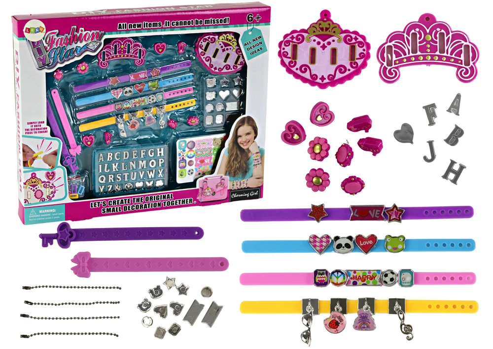 Kūrybinis papuošalų gamybos rinkinys vaikams Lean Toys