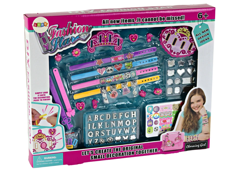 Kūrybinis papuošalų gamybos rinkinys vaikams Lean Toys