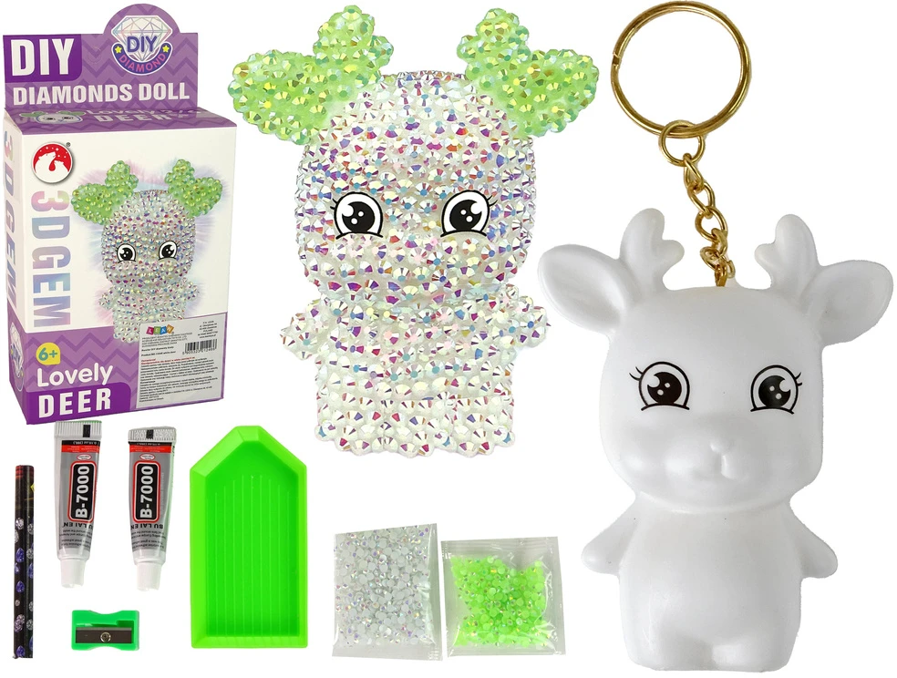 Lean Toys Deimantinis kūrybinis rinkinys su elnio pakabuku