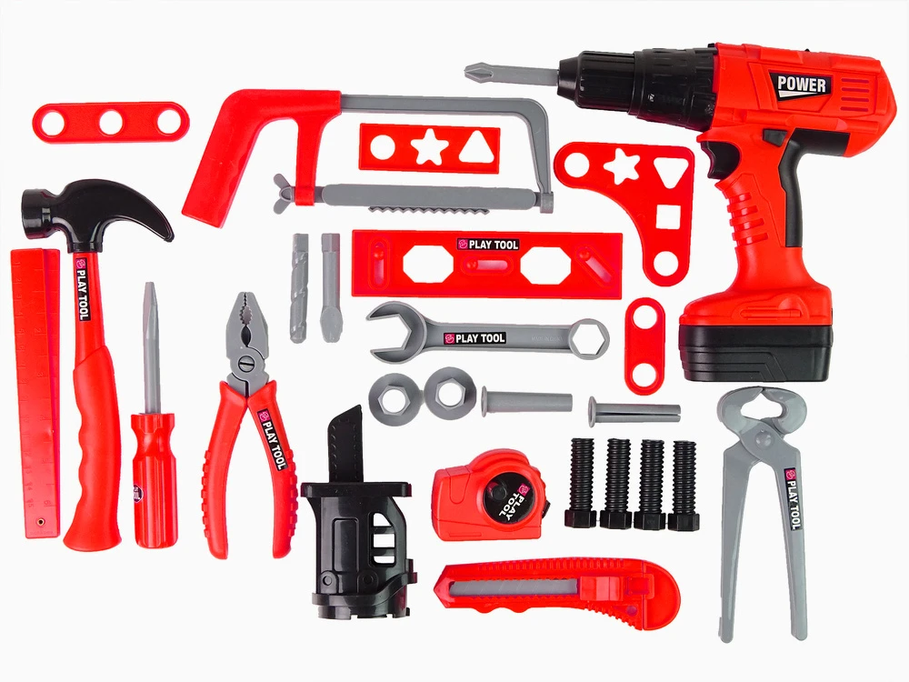 Lean Toys Vaikiškas įrankių rinkinys su gręžtuvu