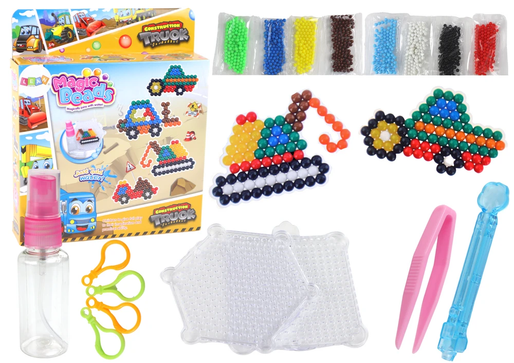 Lean Toys Karoliukų rinkinys su vandens purkštuvu ir aksesuarais LeanToys