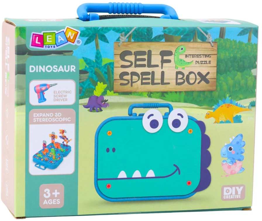 Lean Toys Dinozaurų konstravimo rinkinys su atsuktuvu, 228 dalys