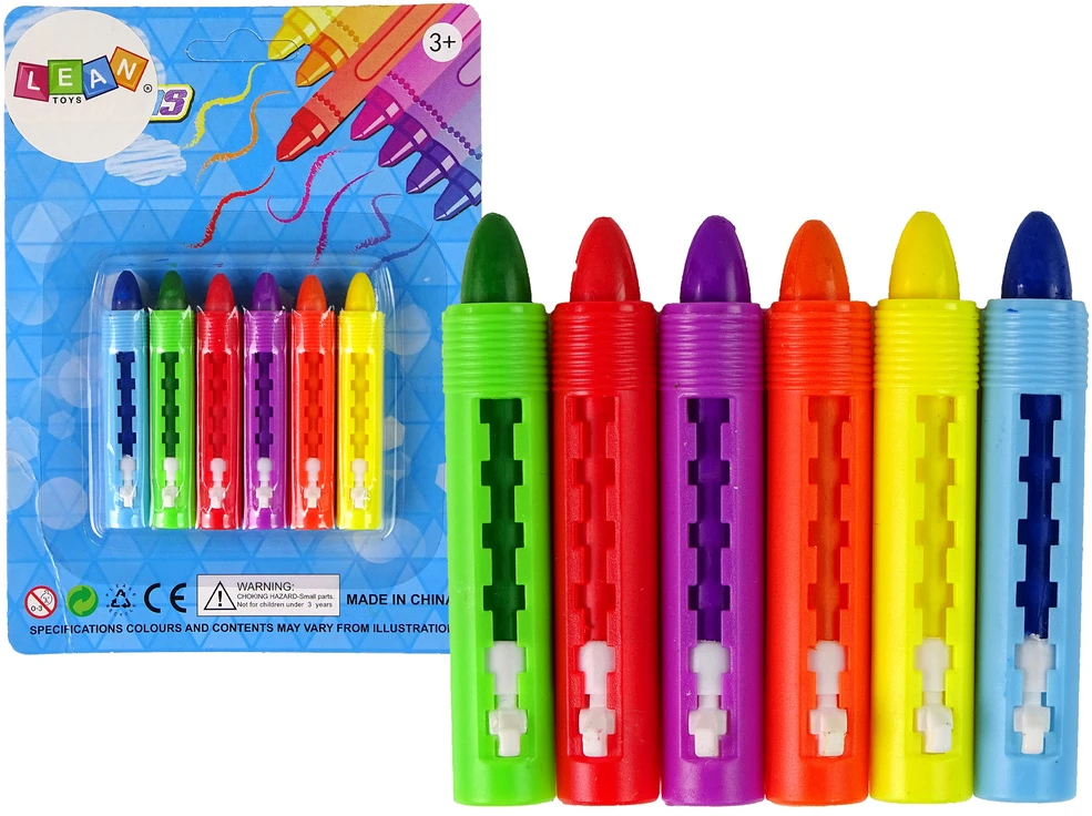 Lean Toys Kreidelių rinkinys vaikams Crayon, 6 vnt.
