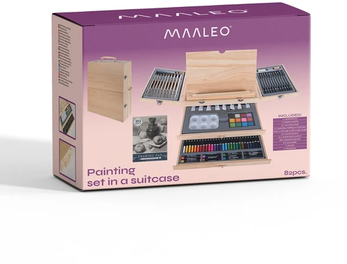 Kruzzel Dažymo rinkinys lagamine 83 vnt. Maaleo 19179 m