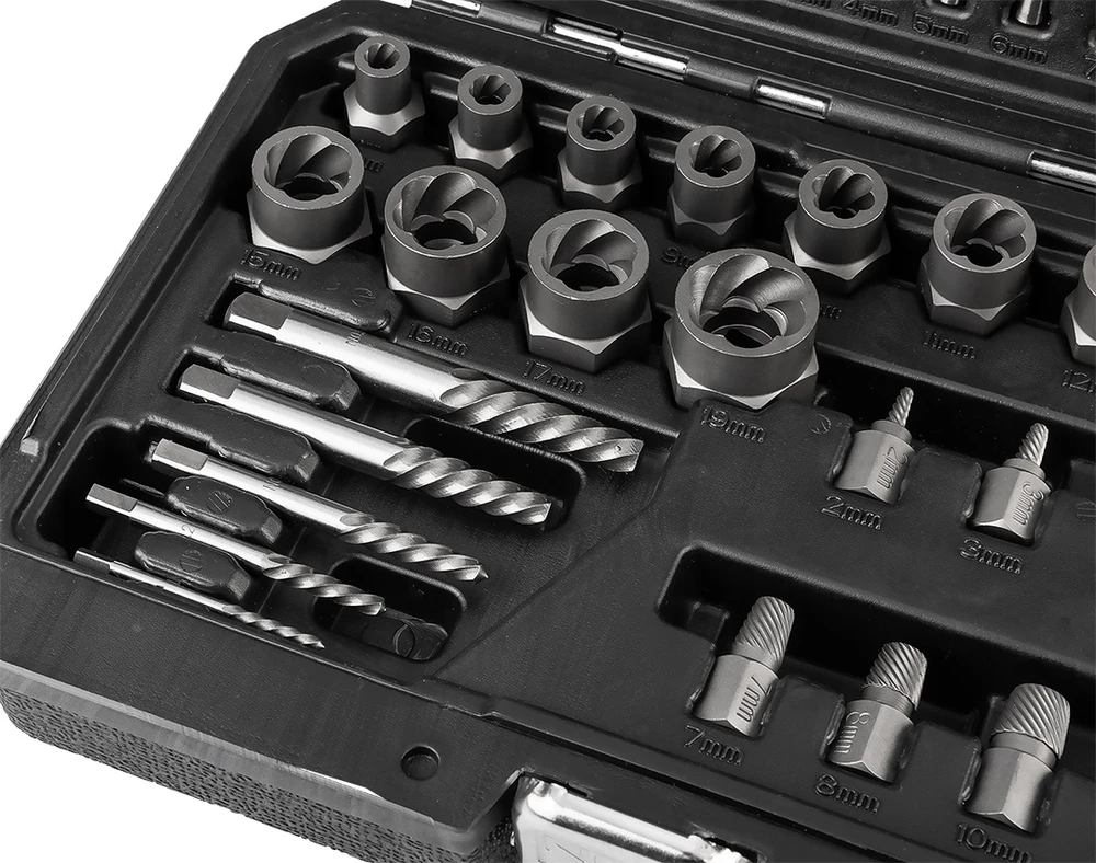 Neo Tools Rinkinys Pažeistų varžtų rinkinys (su grąžtais ir ištraukikliais), 40 dalių