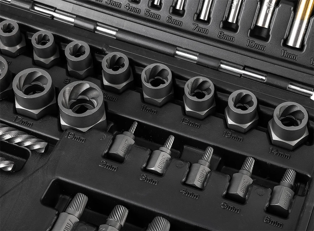 Neo Tools Rinkinys Pažeistų varžtų rinkinys (su grąžtais ir ištraukikliais), 40 dalių