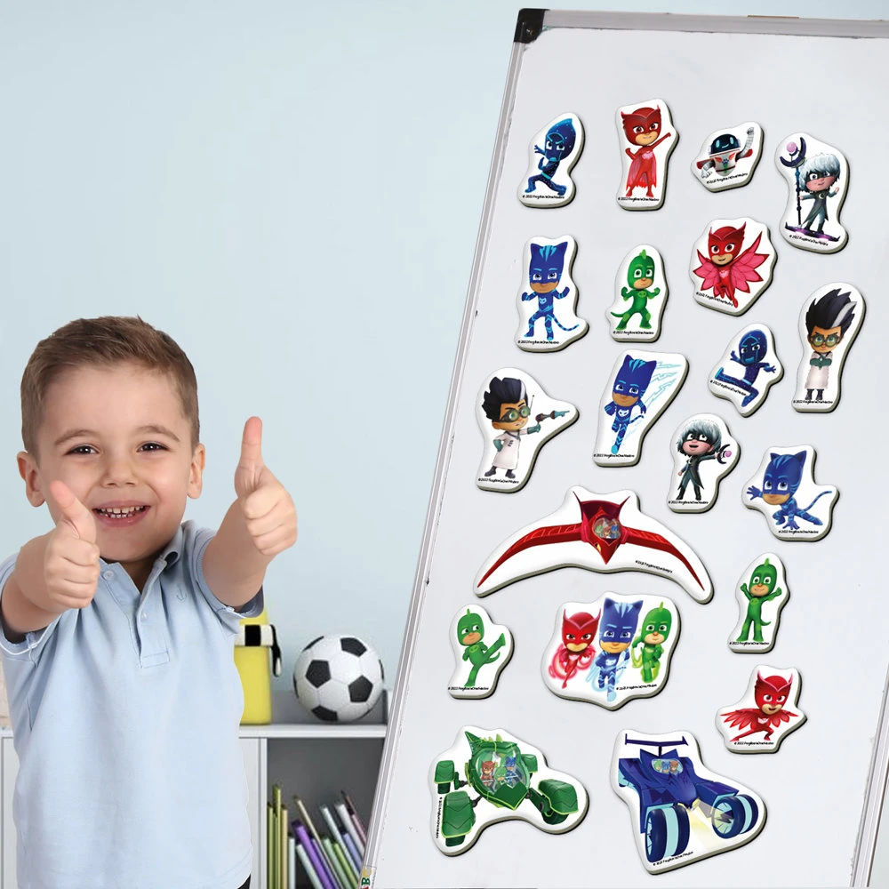 Lean Toys Magnetinių lipdukų rinkinys Pj Masks, 20 vnt.