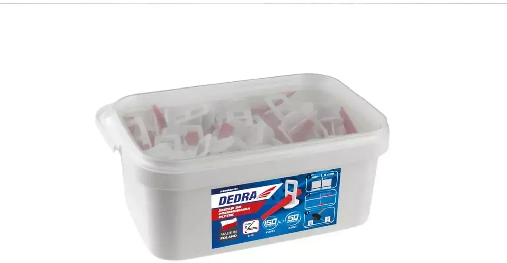 Dedra Plyteliu lyginimo rinkinys 150spraustuku50 pleitu 3L kibirelyje