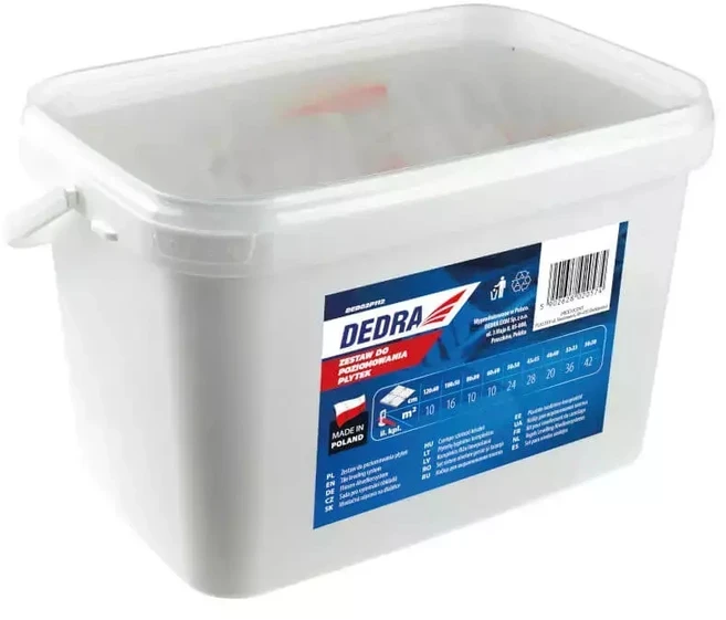 Dedra Plyteliu lyginimo rinkinys 300spraustuku100pleitu 5L kibirelyje