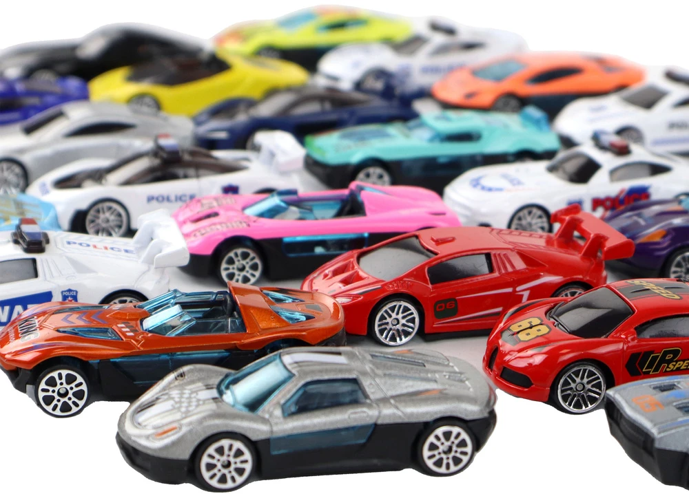 Lean Toys Žaislų rinkinys vaikams su automobilių ir policijos tema, 30 vnt.