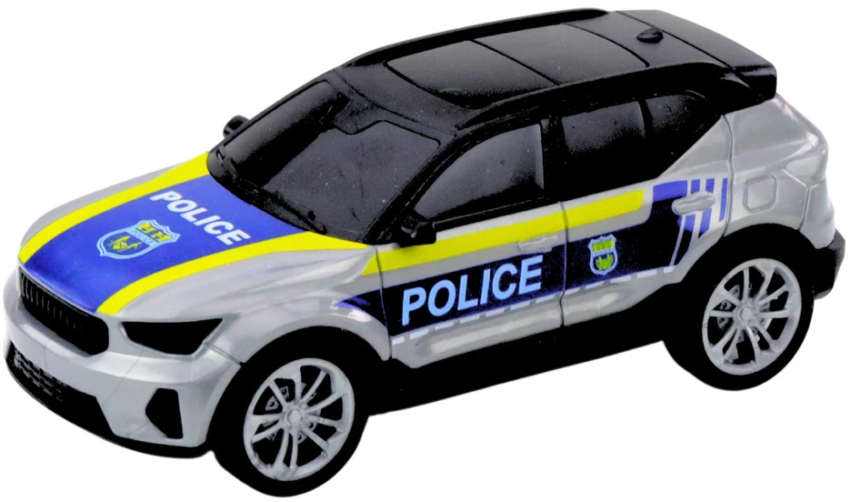 Lean Toys Policijos sunkvežimis su sraigtasparniu ir automobiliu, 53 cm