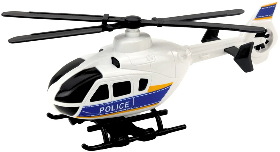 Lean Toys Policijos transportavimo sunkvežimis su sraigtasparniu, 46x14x9 cm