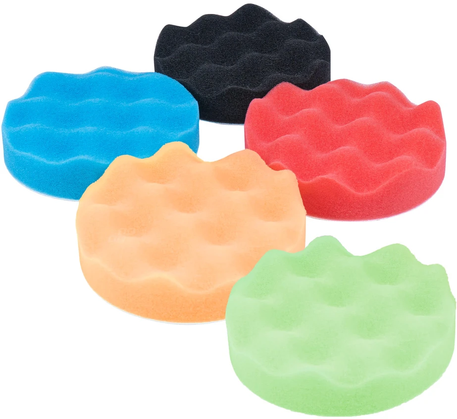 Poliravimo kempinių rinkinys, 5 dalių poliravimo kempinių rinkinys su lipnia juosta, 80 mm, amio-03707