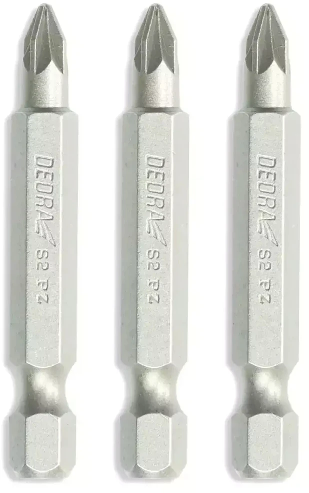 Dedra Atsuktuvo antgaliu komplektas Pozidriv PZ123x50mm blisteris