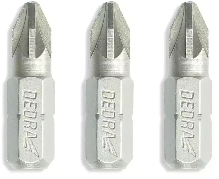 Dedra Atsuktuvo antgaliu komplektas Pozidriv PZ123x25mm blisteris