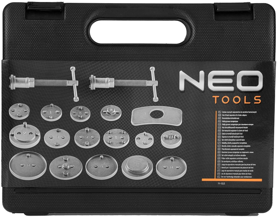 Neo Tools Rankinių stabdžių apkabų separatorių rinkinys, 18 dalių