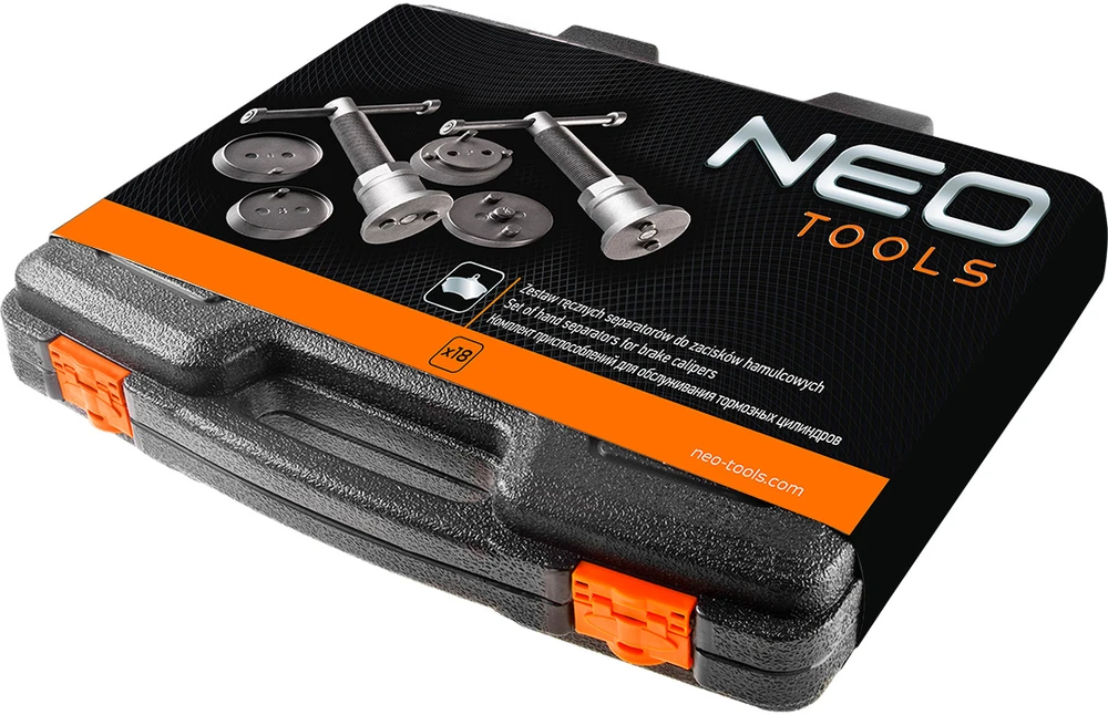 Neo Tools Rankinių stabdžių apkabų separatorių rinkinys, 18 dalių