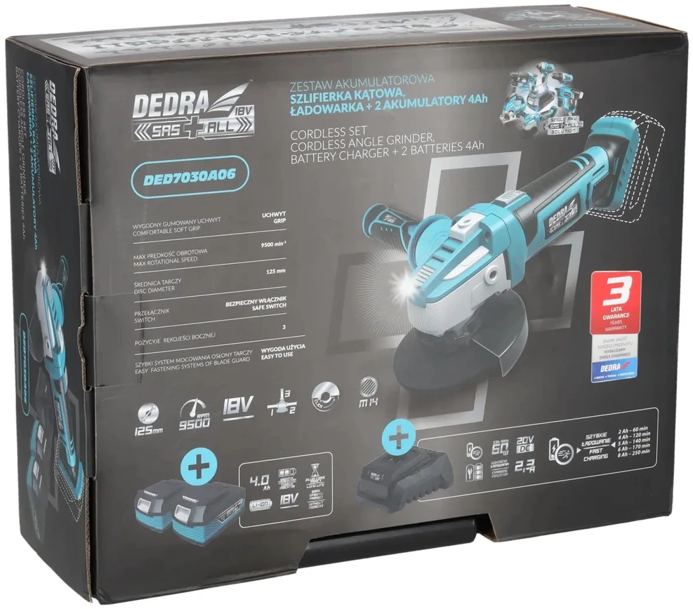 Dedra Rinkinys rinkinys ded7050 + 2xded7034 + ded7038