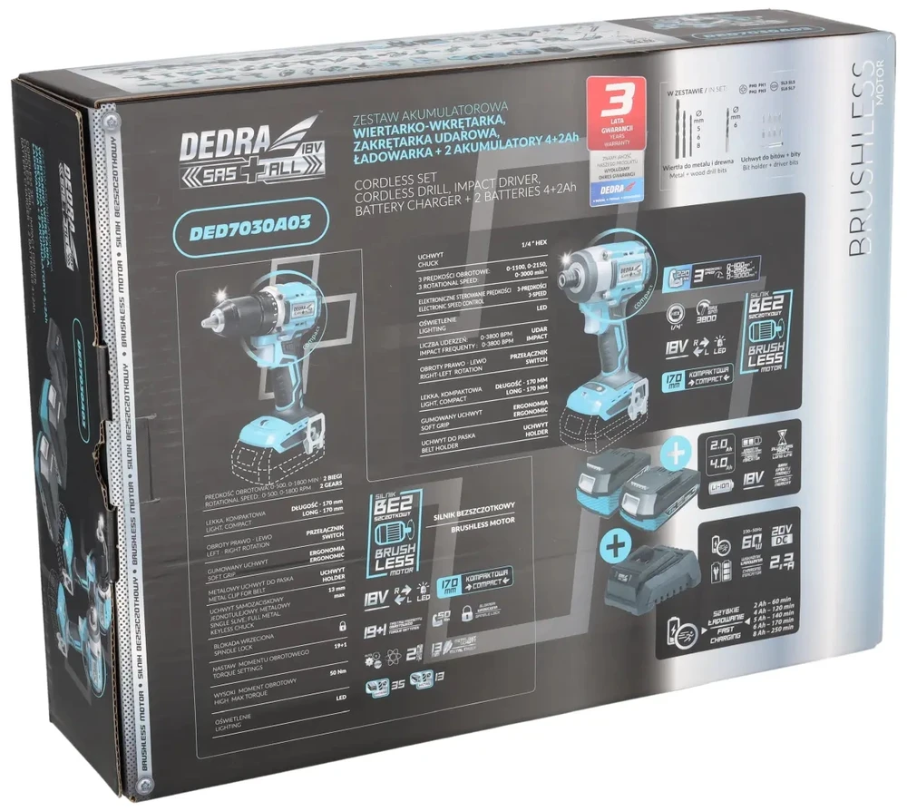 Dedra Rinkinys Rinkinys ded7143 + ded7144 + ded7032 + ded7034 + ded7038 + 13 vnt. priedų
